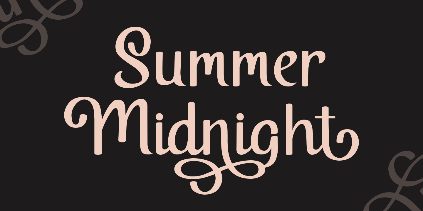 Przykład czcionki Summer Midnight